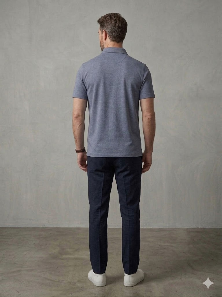 KİP Rahat Kalıp Kısa Kollu Likralı Örme Polo T-Shirt 10057 - İNDİGO
