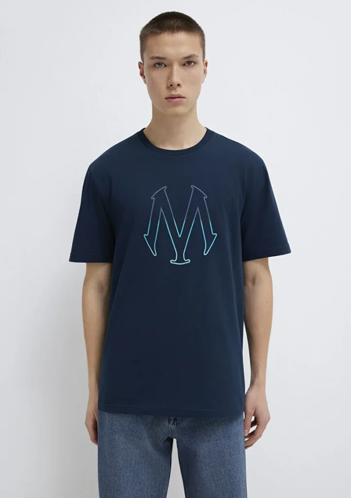 MAVİ Logo Baskılı Lacivert T-Shirt M0610635-70490 - MAVİ