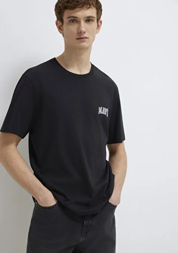 MAVİ Logo Baskılı T-Shirt M0611714-900 - Siyah
