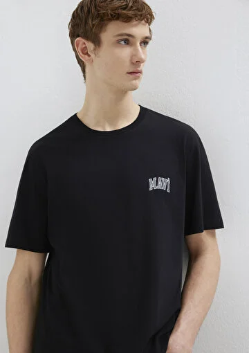 MAVİ Logo Baskılı T-Shirt M0611714-900 - Siyah