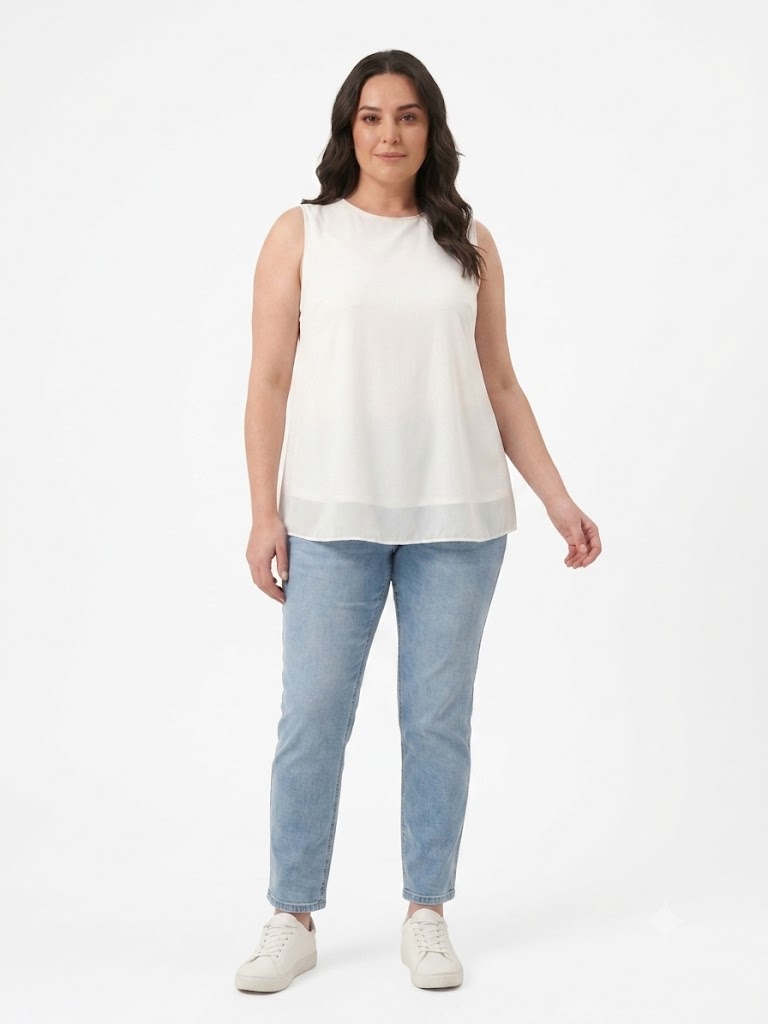 MOODBASİC Sıfır Kol Tunik MM270137 - EKRU