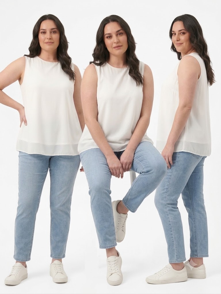 MOODBASİC Sıfır Kol Tunik MM270137 - EKRU