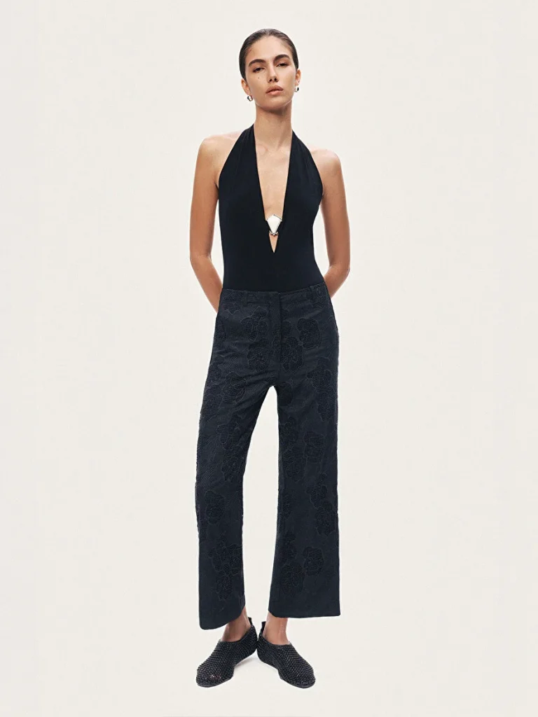 NOCTURNE Brode Detaylı Pantolon 3477 - Siyah