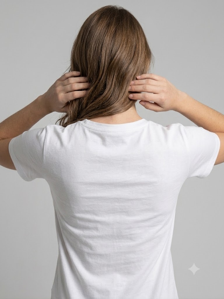 ONİX Baskılı Beyaz Bisiklet Yaka T-Shirt 2626-164