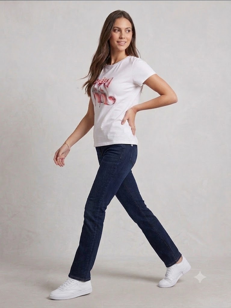 ONİX Bisiklet Yaka Kısa Kollu Klasik Kesim Baskılı T-Shirt 58120 - Beyaz