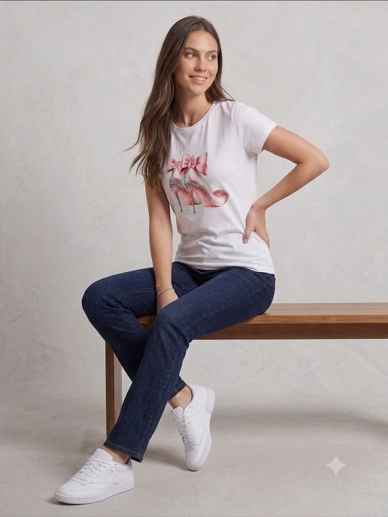 ONİX Bisiklet Yaka Kısa Kollu Klasik Kesim Baskılı T-Shirt 58120 - Beyaz