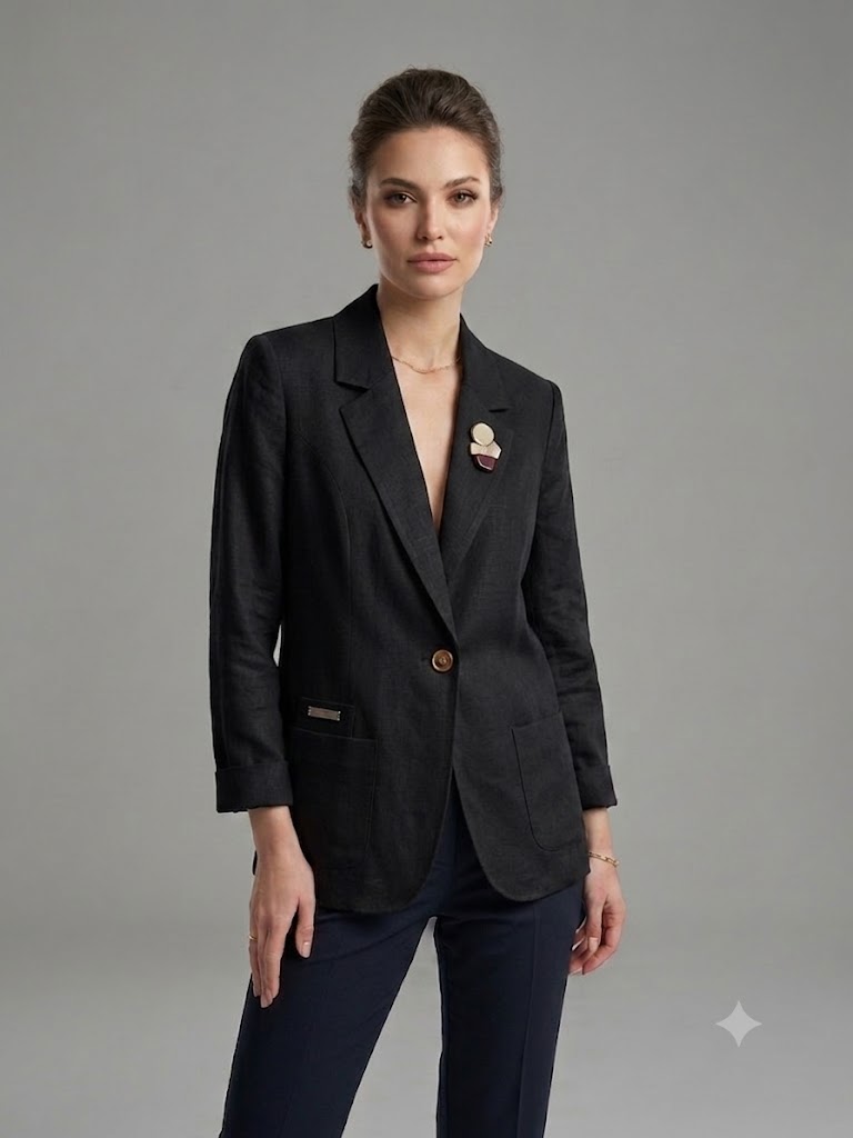 BABİLON SASİN Blazer Ceket 7736 - Siyah