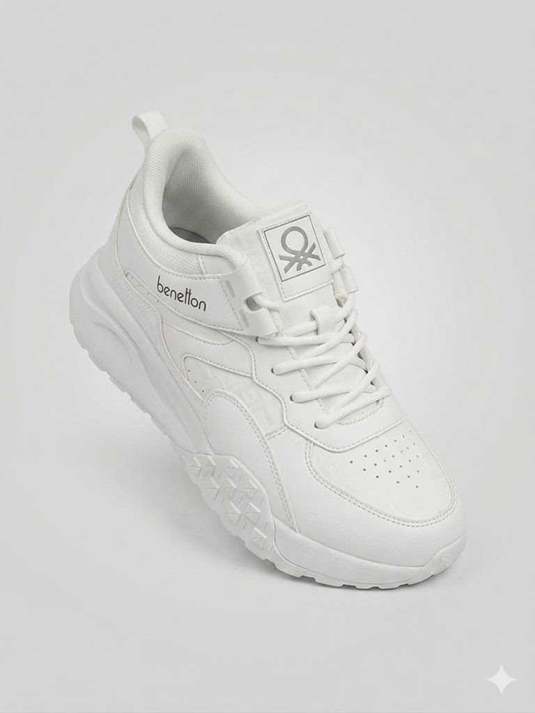 TERDA BENETTON Comfort Taban Sneaker 11504 - Beyaz