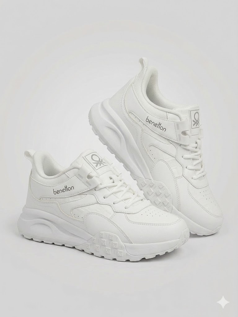 TERDA BENETTON Comfort Taban Sneaker 11504 - Beyaz
