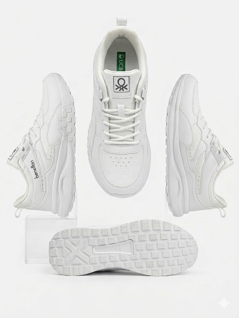 TERDA BENETTON Comfort Taban Sneaker 11504 - Beyaz