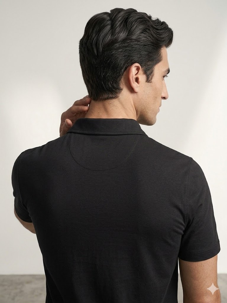 VAGANZA Erkek Polo Yaka T-Shirt Slim Fit 2036 - Siyah