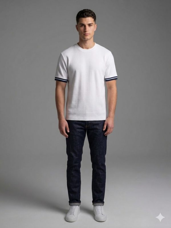 XINT Erkek Bisiklet Yaka Dokulu T-Shirt 502389