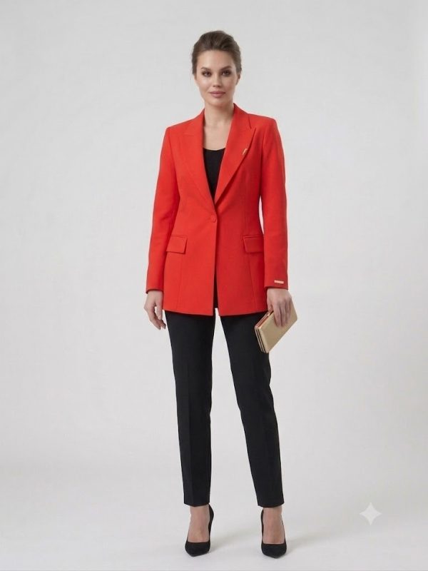 BEETHOVEN KADELLİ Kruvaze Yaka Klasik Kesim Blazer Ceket 56475