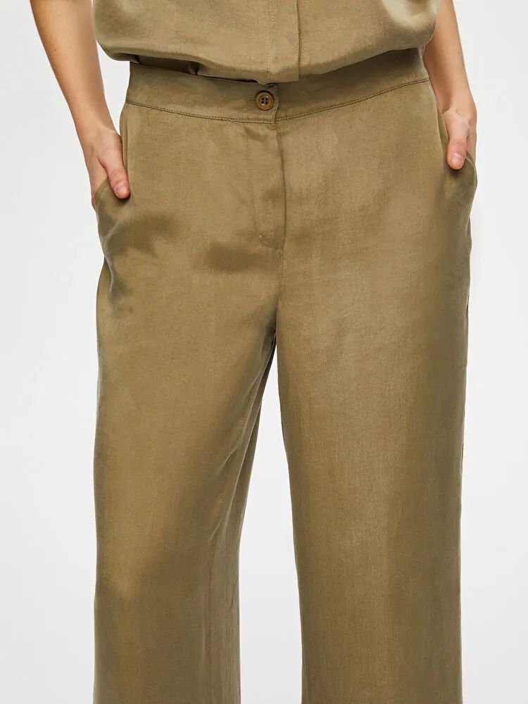 FAİK SÖNMEZ Straight Fit Tensel Pantolon PNT023