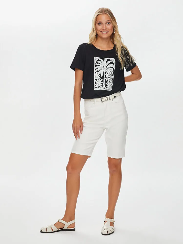 FAİK SÖNMEZ Normal Bel Slim Fit Şort 00061 B.B - Beyaz