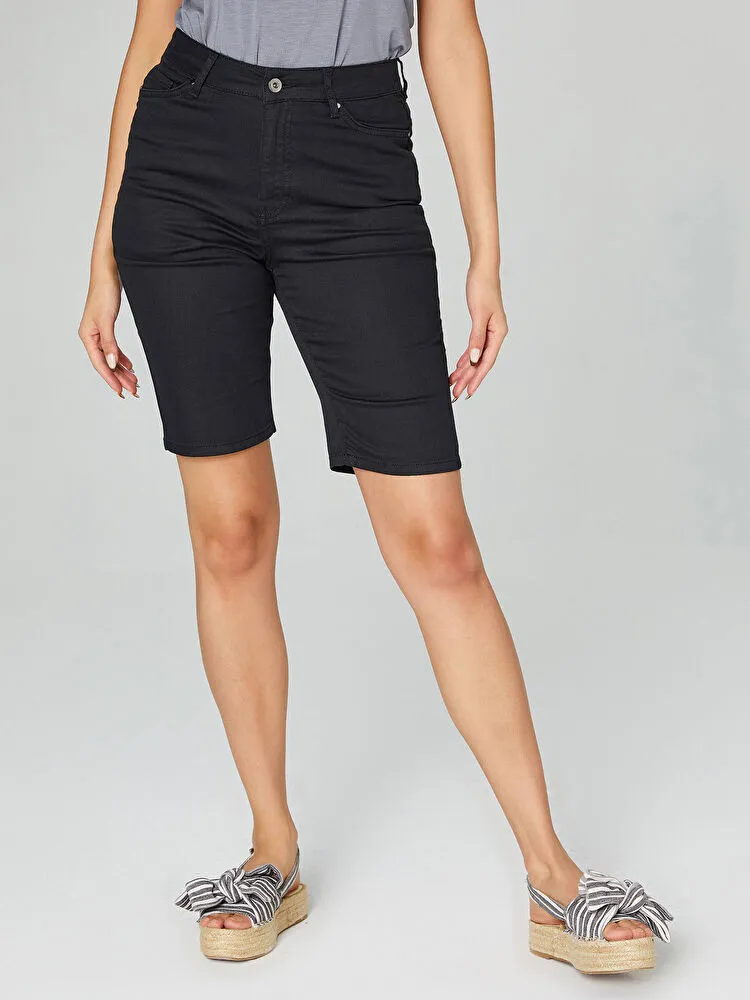 FAİK SÖNMEZ Normal Bel Slim Fit Şort 00061 B.B - Siyah