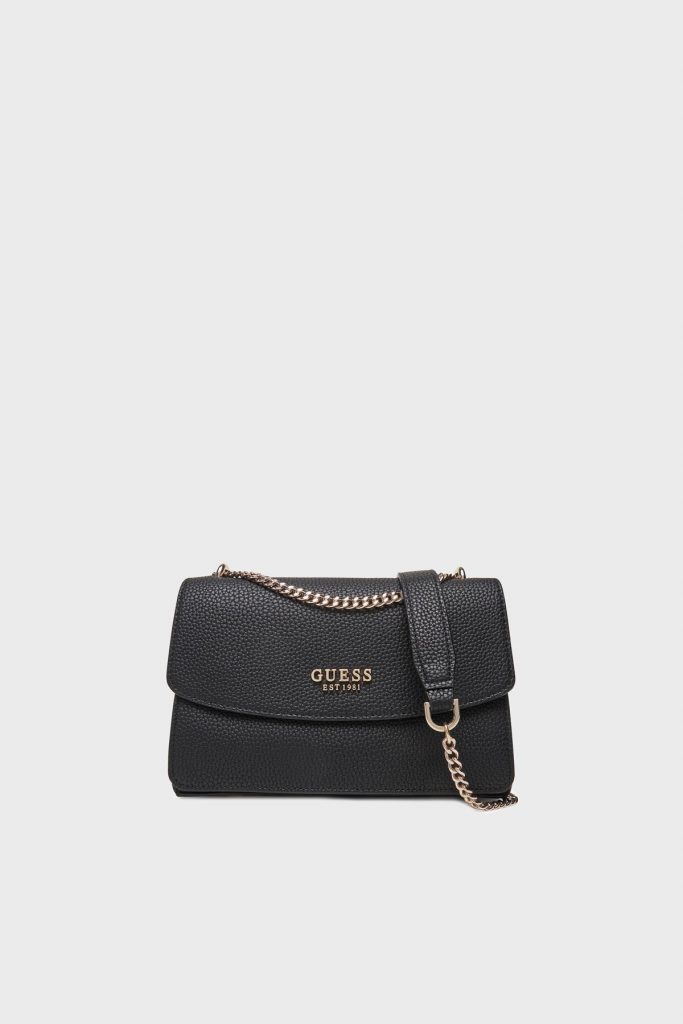 GUESS Calista Logolu Ayarlanabilir Zincir Askılı Çanta HWBG7334210 - Siyah