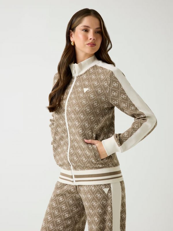 GUESS 4G Tam Fermuarlı Sweatshirt V5BQ16K1990