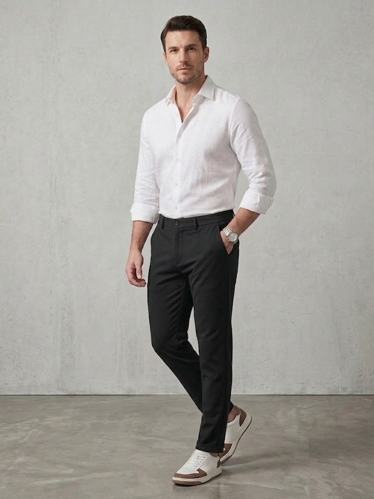 İNTEGRAL Esnek Kumaş Smart Casual Pantolon 8750 - Siyah