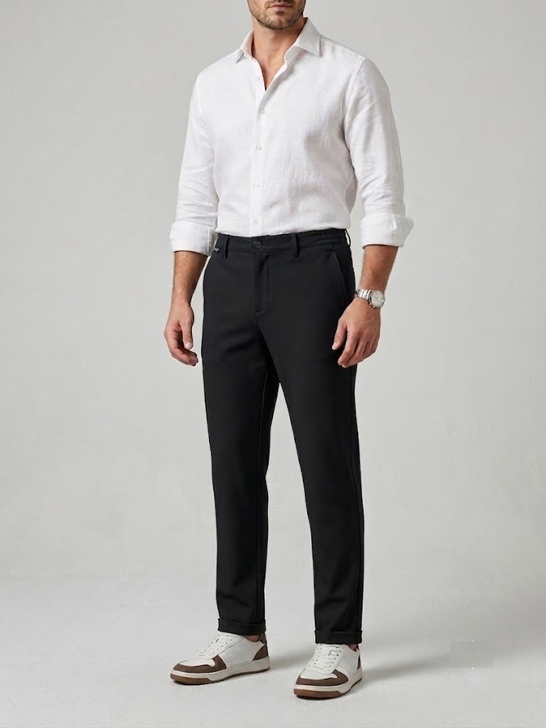 İNTEGRAL Esnek Kumaş Smart Casual Pantolon 8750 - Siyah