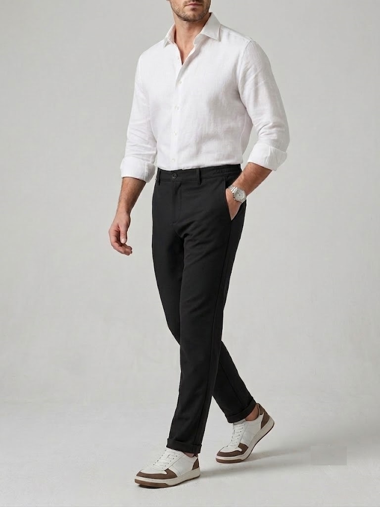 İNTEGRAL Esnek Kumaş Smart Casual Pantolon 8750 - Siyah