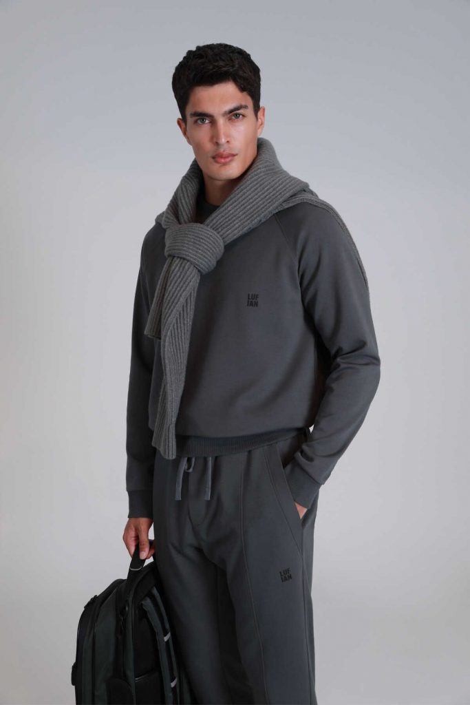 LUFİAN Grant Erkek Sweatshirt  112030154 - Siyah