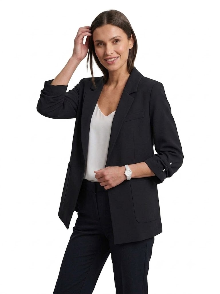 MARE Tek Düğmeli Kıvrık Kollu Blazer Ceket  301 - Siyah