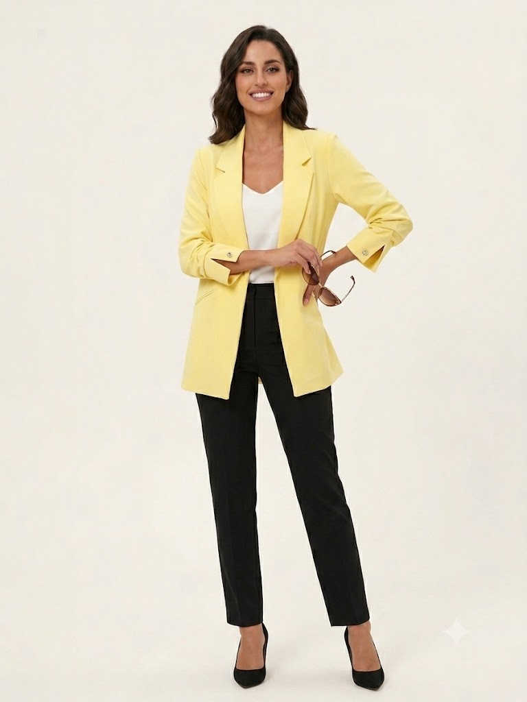 MARE SOLE Blazer Ceket 600 - SARI