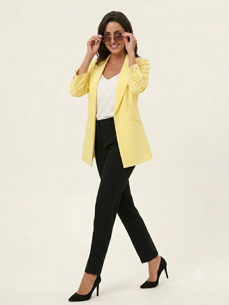 MARE SOLE Blazer Ceket 600 - SARI