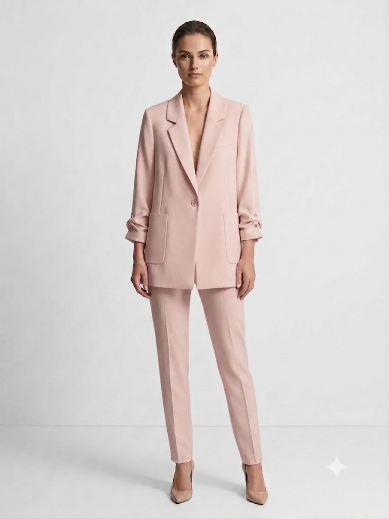 MARE SOLE Duble Kol Cepli Blazer Ceket 601 - pembe