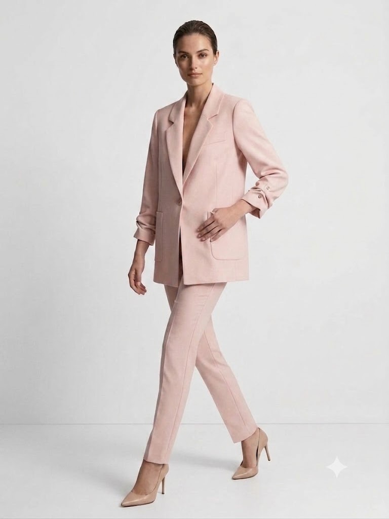 MARE SOLE Duble Kol Cepli Blazer Ceket 601 - pembe