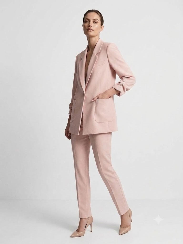 MARE SOLE Duble Kol Cepli Blazer Ceket 601 - pembe