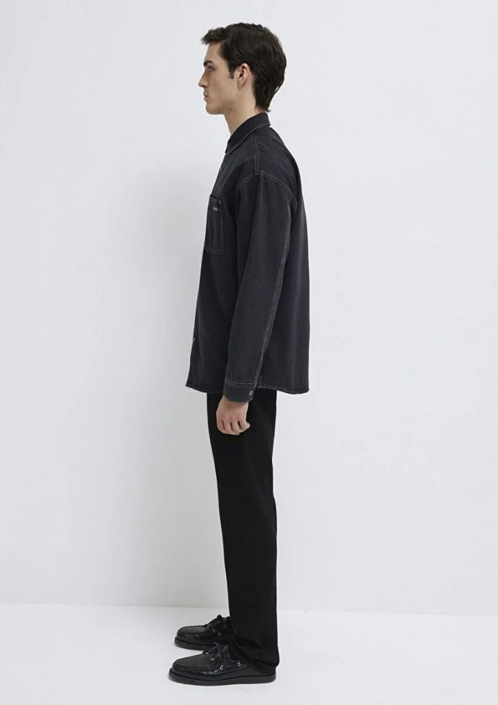 MAVİ Aidan Mavi Black Antrasit Jean Gömlek M0210588-85622
