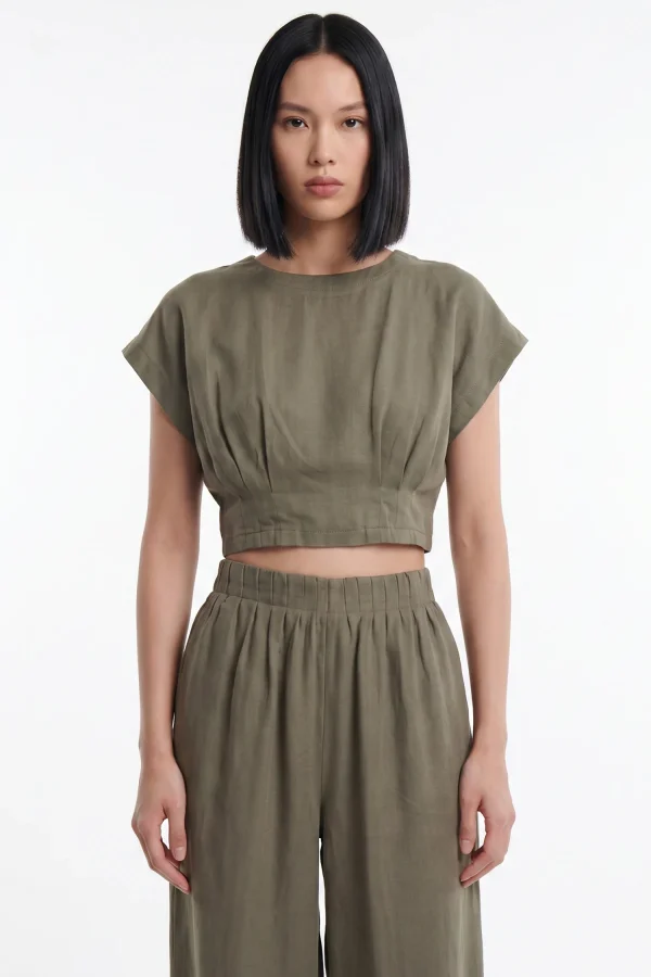 ON TRİKO Pile Detaylı Crop Bluz 74448