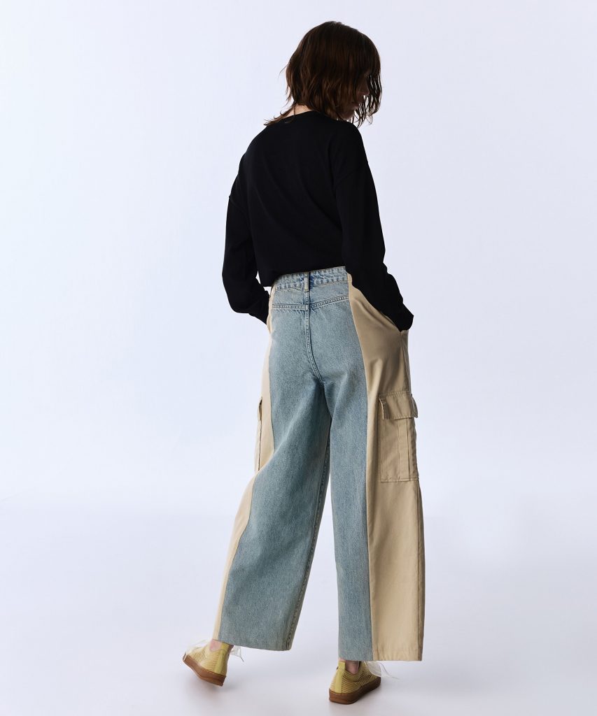 TWIST KUMAŞ MIX COLORBLOCK JEAN PANTOLON TS1260018046 - A.İNDİGO