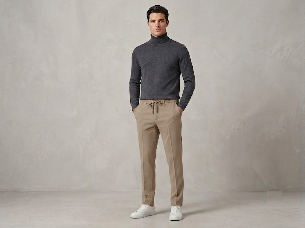 CAVANNA Jogger Fit Smart-Casual Pantolon 9395 - BEJ