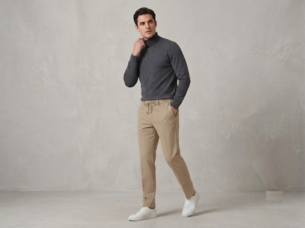 CAVANNA Jogger Fit Smart-Casual Pantolon 9395 - BEJ