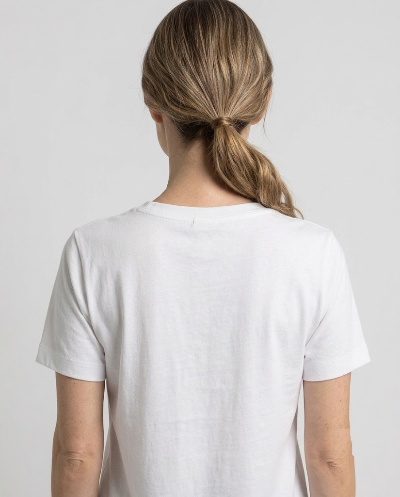 DOSSO DOSSİ IDLY Renkli Kuş Tüyü Baskılı V Yaka Beyaz T-Shirt 9011