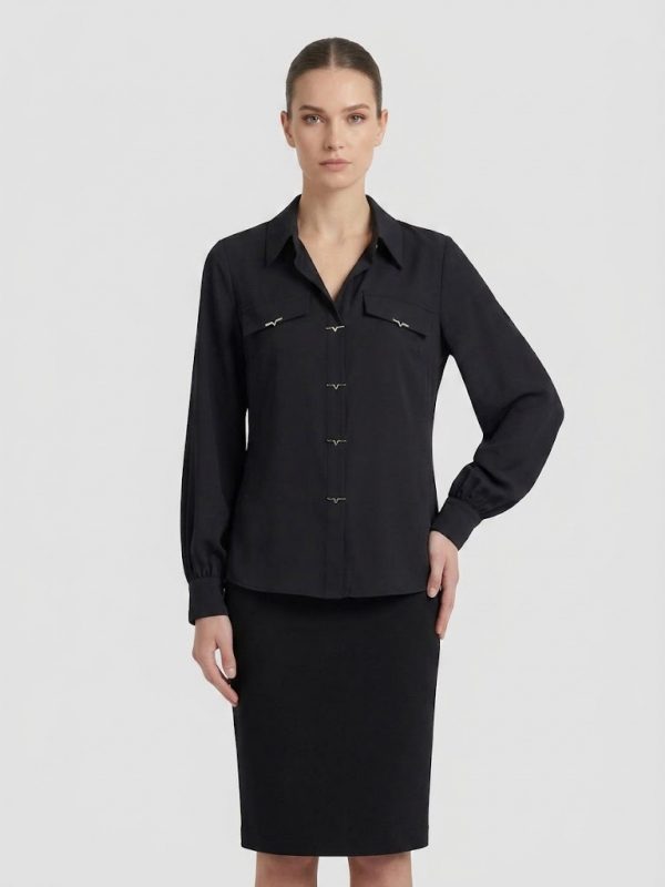 DOSSO DOSSİ OF WHİTE Aksesuar Detaylı Bluz 1426