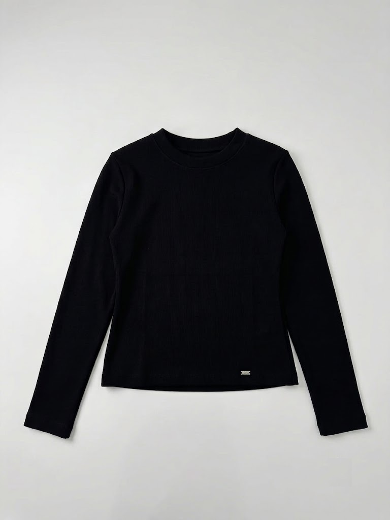 DOSSO DOSSİ PHARDİ Bisiklet Yaka Metal Logolu Basic T-Shirt 3023