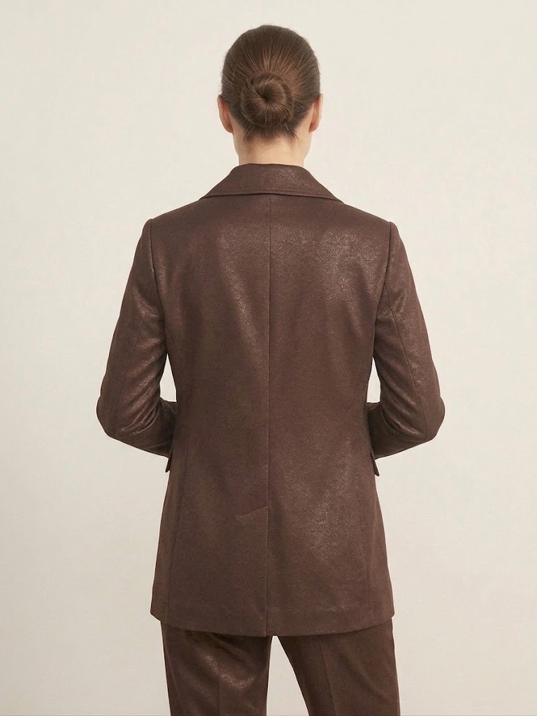EKOL Gold Düğme Detaylı Cepli Blazer Ceket 4149