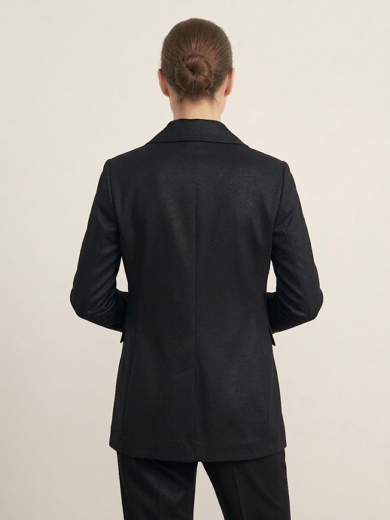EKOL Gold Düğme Detaylı Cepli Blazer Ceket 4149 - Siyah