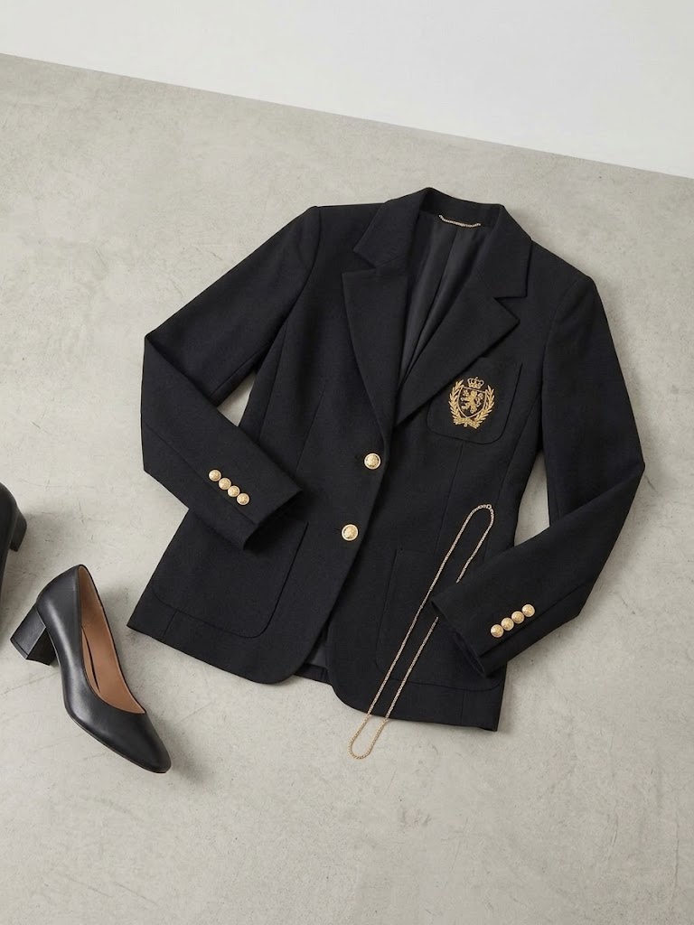 EKOL Kolej Stili Armalı Kruvaze Kesim Blazer 4165
