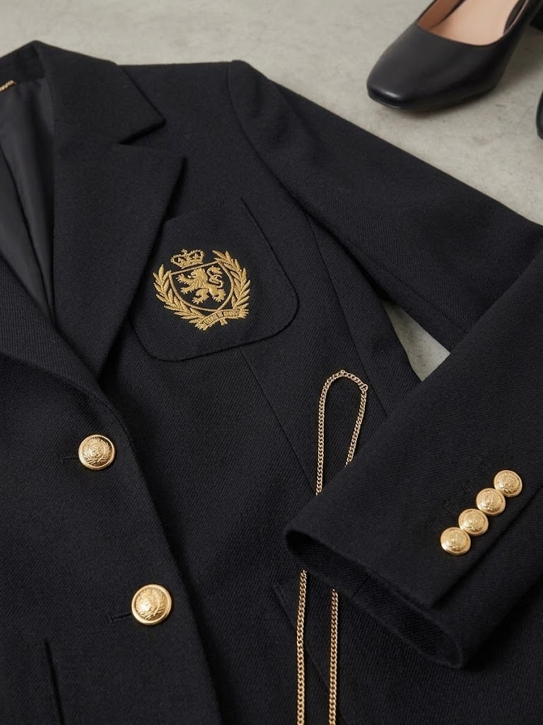 EKOL Kolej Stili Armalı Kruvaze Kesim Blazer 4165