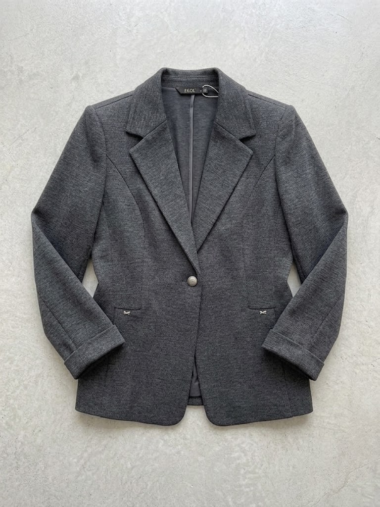 EKOL Cep Detaylı Tek Düğme Blazer Ceket 4201 - ANTRASİT