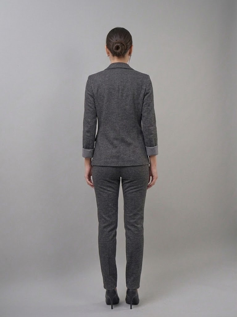 EKOL Melanj Duble Kol Blazer Ceket 4205