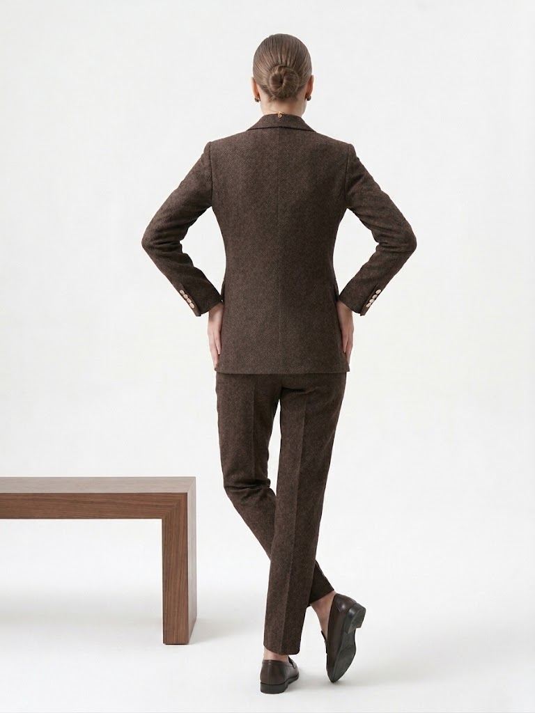 EKOL Kadın Balıksırtı Kruvaze Blazer Ceket 4221