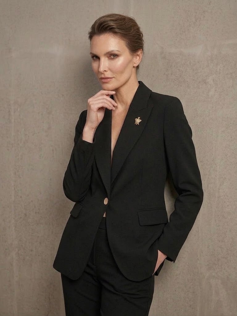 EKOL Tek Düğmeli Klasik Blazer Ceket 4505