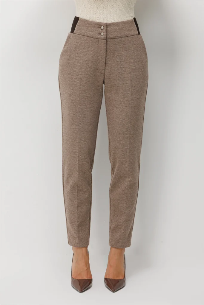EKOL Beli Kalın Lastikli Dar Paça Pantolon 4203