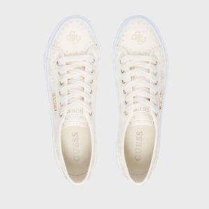 GUESS Jelexa Suni Deri Spor Ayakkabı FLTJ10FAL12 - EKRU